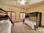 Lower Level Bedroom with Two Bunk Beds Each w/1 Twin & 1 Full Bed
